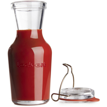 Luigi Bormioli 1000ml Glass Bottle Jar Silicone Seal Lid