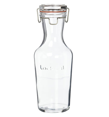 Luigi Bormioli 1000ml Glass Bottle Jar Silicone Seal Lid
