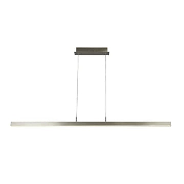 Tribeca LED Satin Silver & Opal Bar Pendant