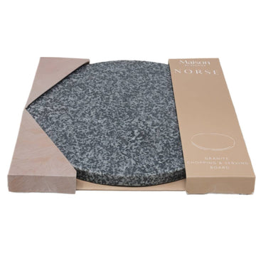 Large Black Granite Round Cutting Chopping Board