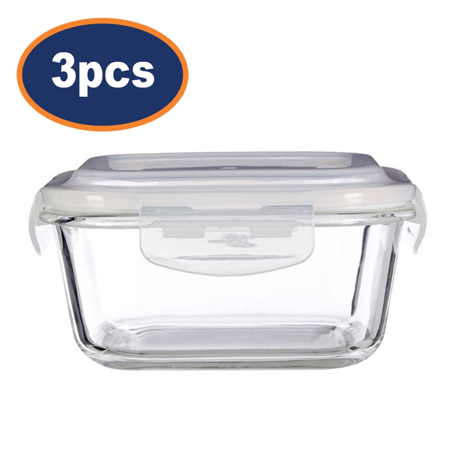 Set of 3 Freska 800ml Glass Food Container