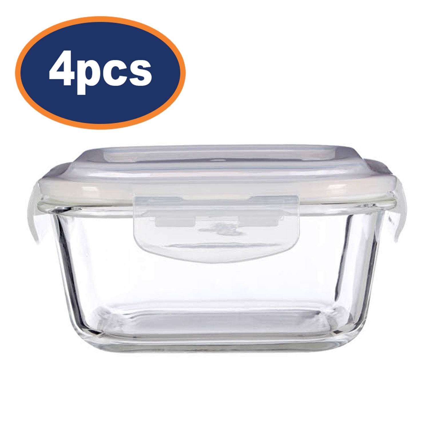 Set of 4 Freska 800ml Glass Food Container