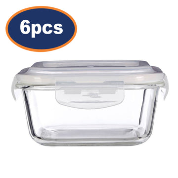 Set of 6 Freska 800ml Glass Food Container