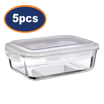 Freska 5pc 1520ml Borosilicate Glass Lunch Box