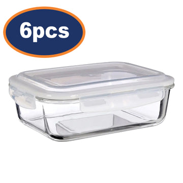 Freska 6pc 1520ml Borosilicate Glass Lunch Box