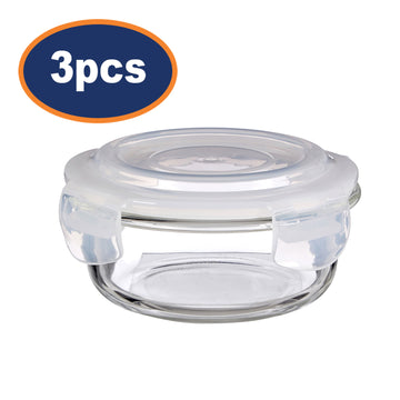 3pc 400ml Freska Glass Food Container Set