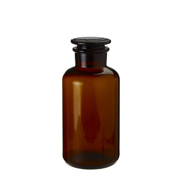 5Pcs 250ml Apothecary Small Amber Glass Reagent Bottle