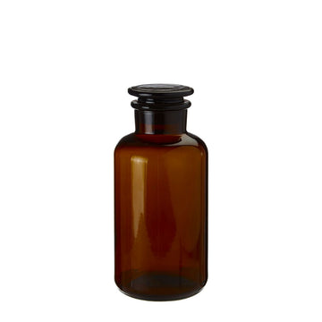 4pc 125ml Apothecary Amber Glass Storage Jar Set