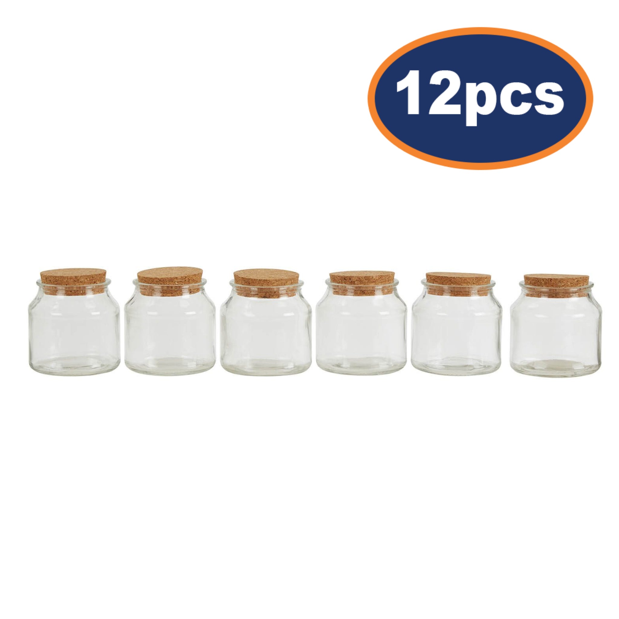 Tromso 12pcs 120ml Small Round Glass Bottles Storage Jar