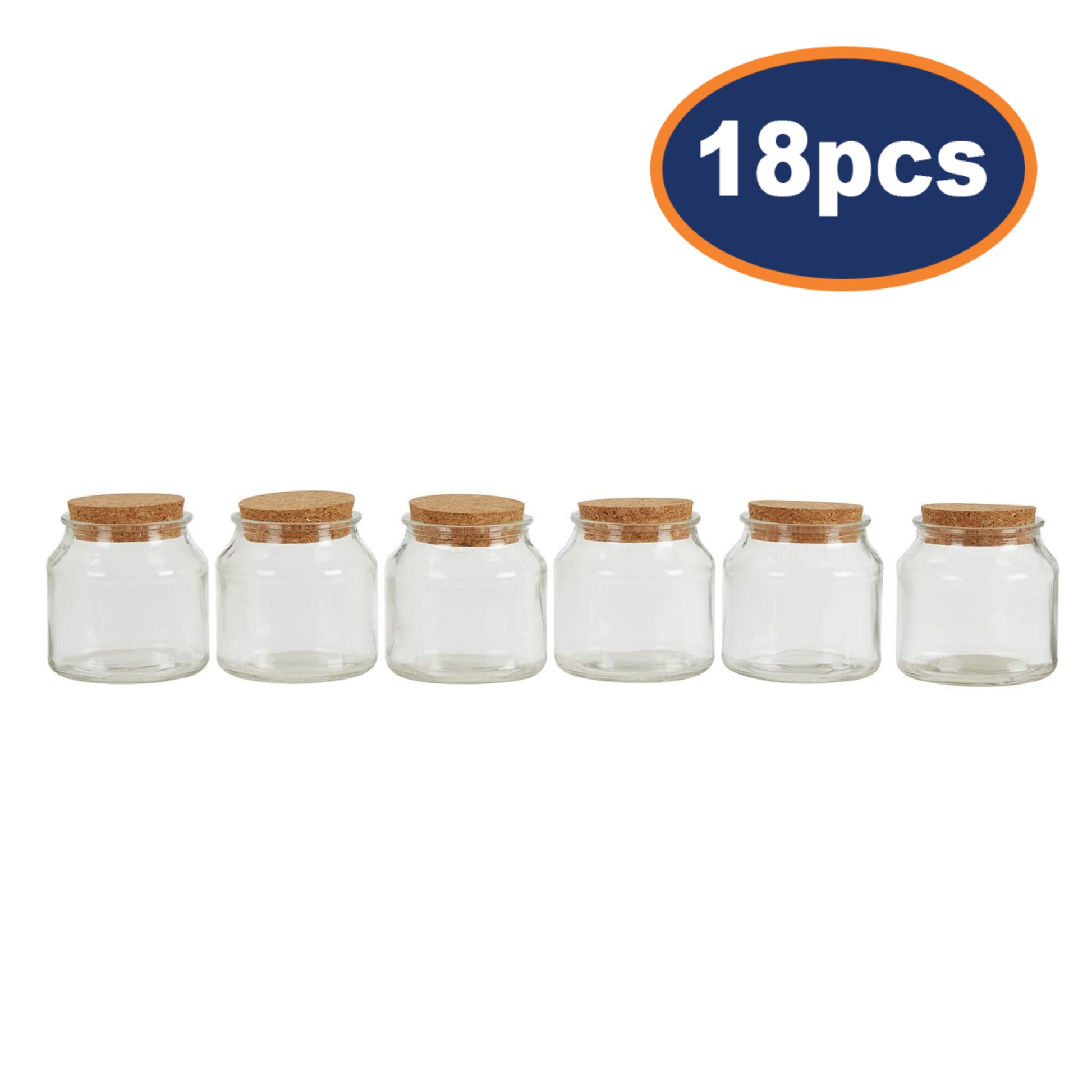 Tromso 18pcs 120ml Small Round Glass Bottles Storage Jar