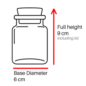 6pcs Tromso 200ml Square Glass Jars Cork Lid