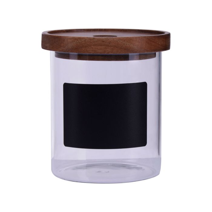 Tromso Chalkboard Glass Storage Jar 750ml with Wooden Lid