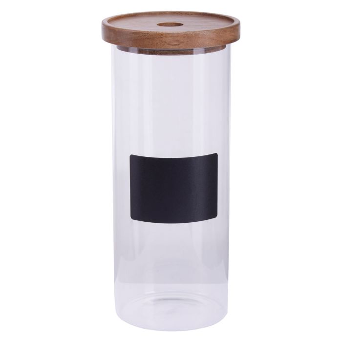 Tromso Chalkboard Glass Storage Jar 1800ml with Wooden Lid