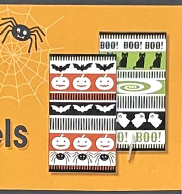 Halloween Jacquard Kitchen Tea Towel, Orange & Green, 2pk