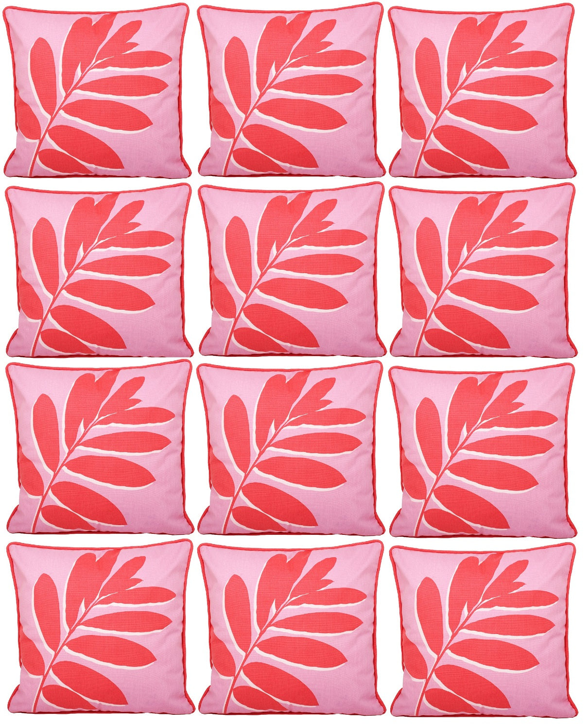 12pc Outdoor Cushion Cover Pink Leaf