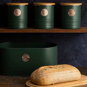 Bread Bin Minimalist Green Canister