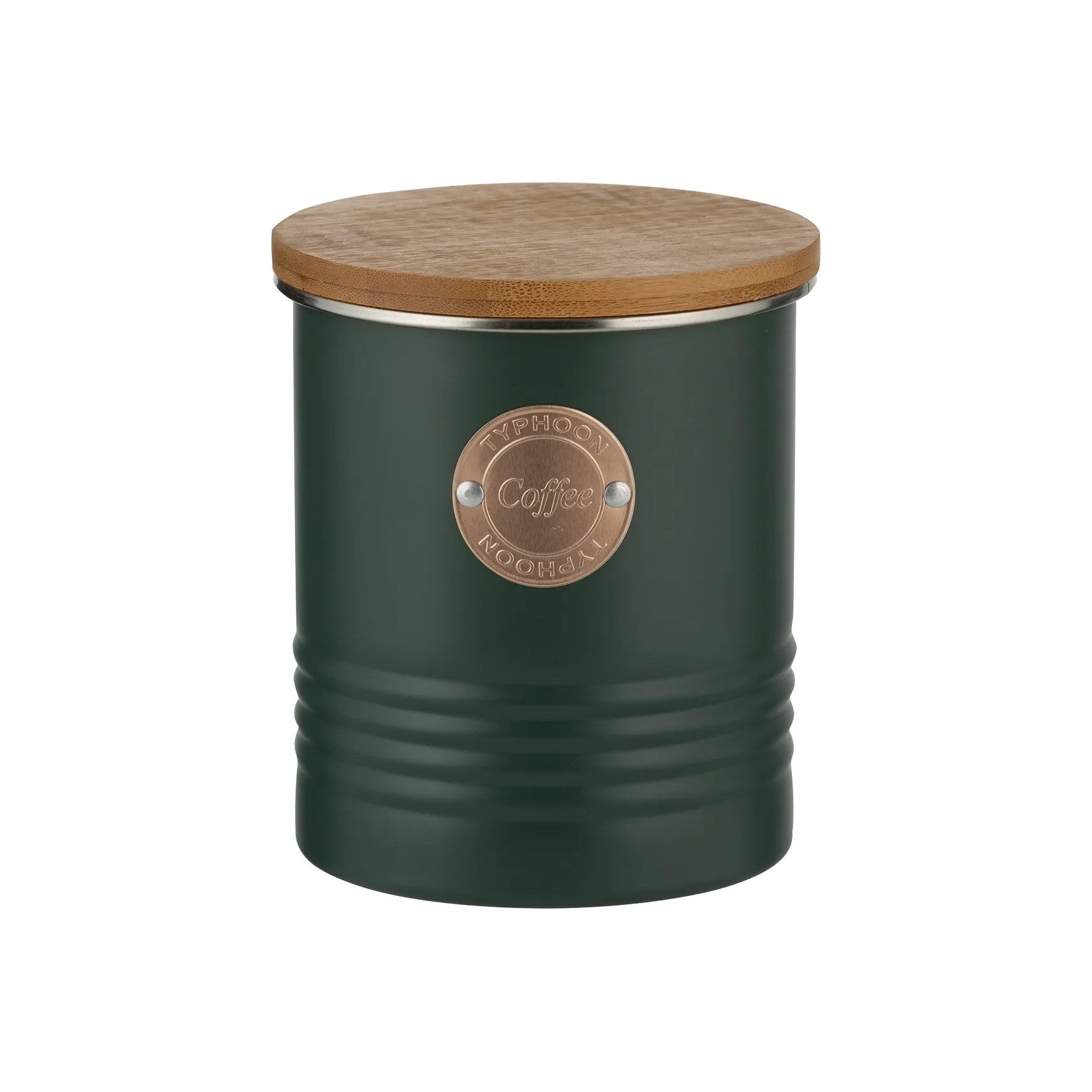 Vintage Green Tin Coffee Canister