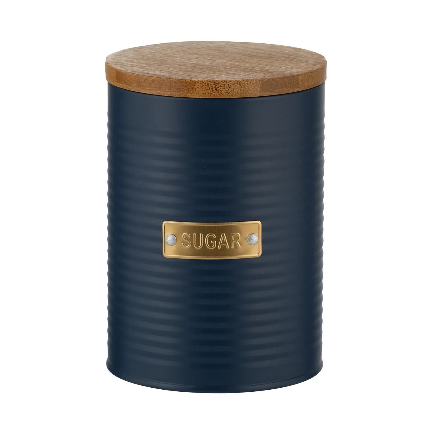 Typhoon Navy Blue Tin Sugar Canister