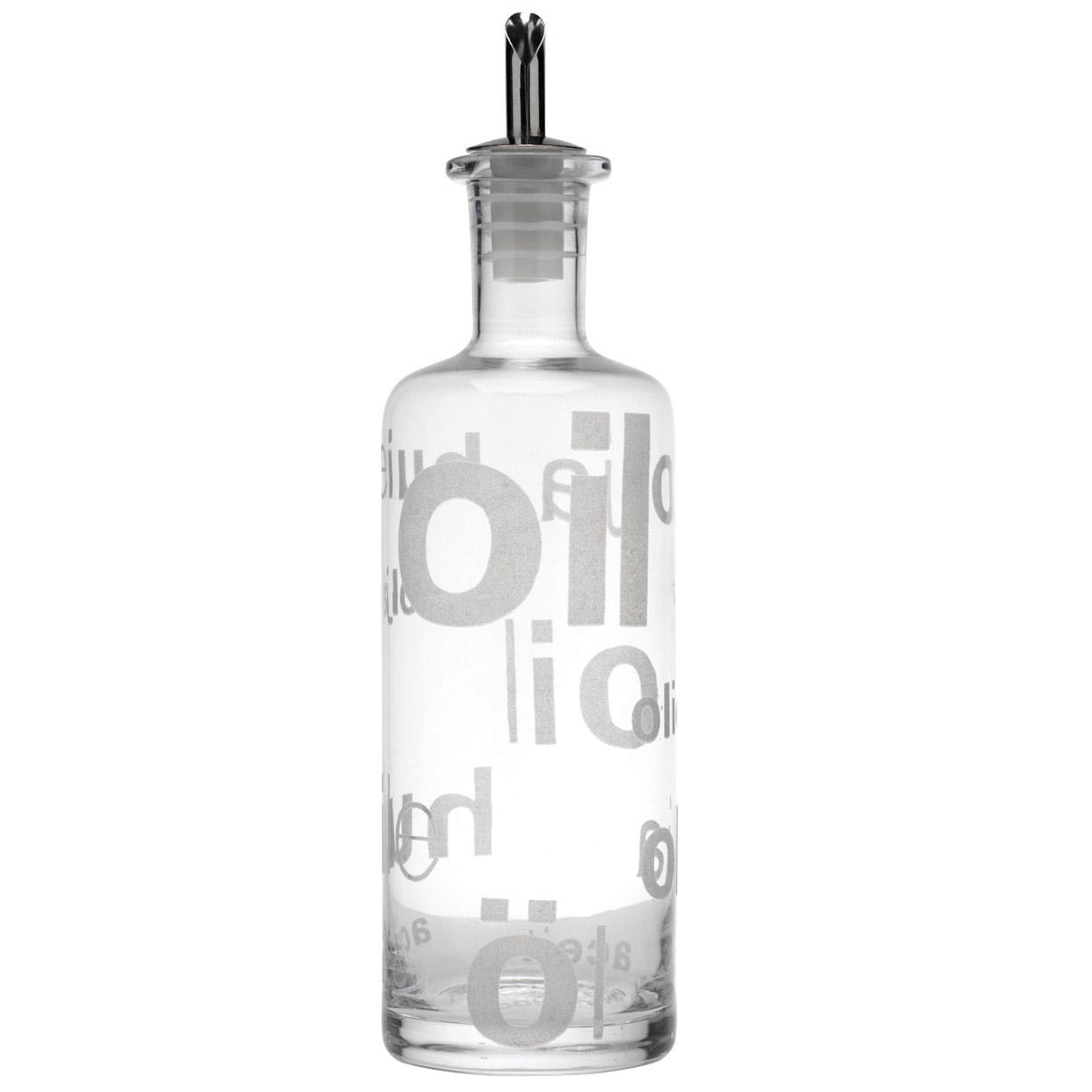 Frosted Glass Cooking Oil Kitchen Drizzle Bottle