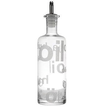 Frosted Glass Cooking Oil Kitchen Drizzle Bottle