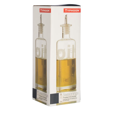 Frosted Glass Cooking Oil Kitchen Drizzle Bottle