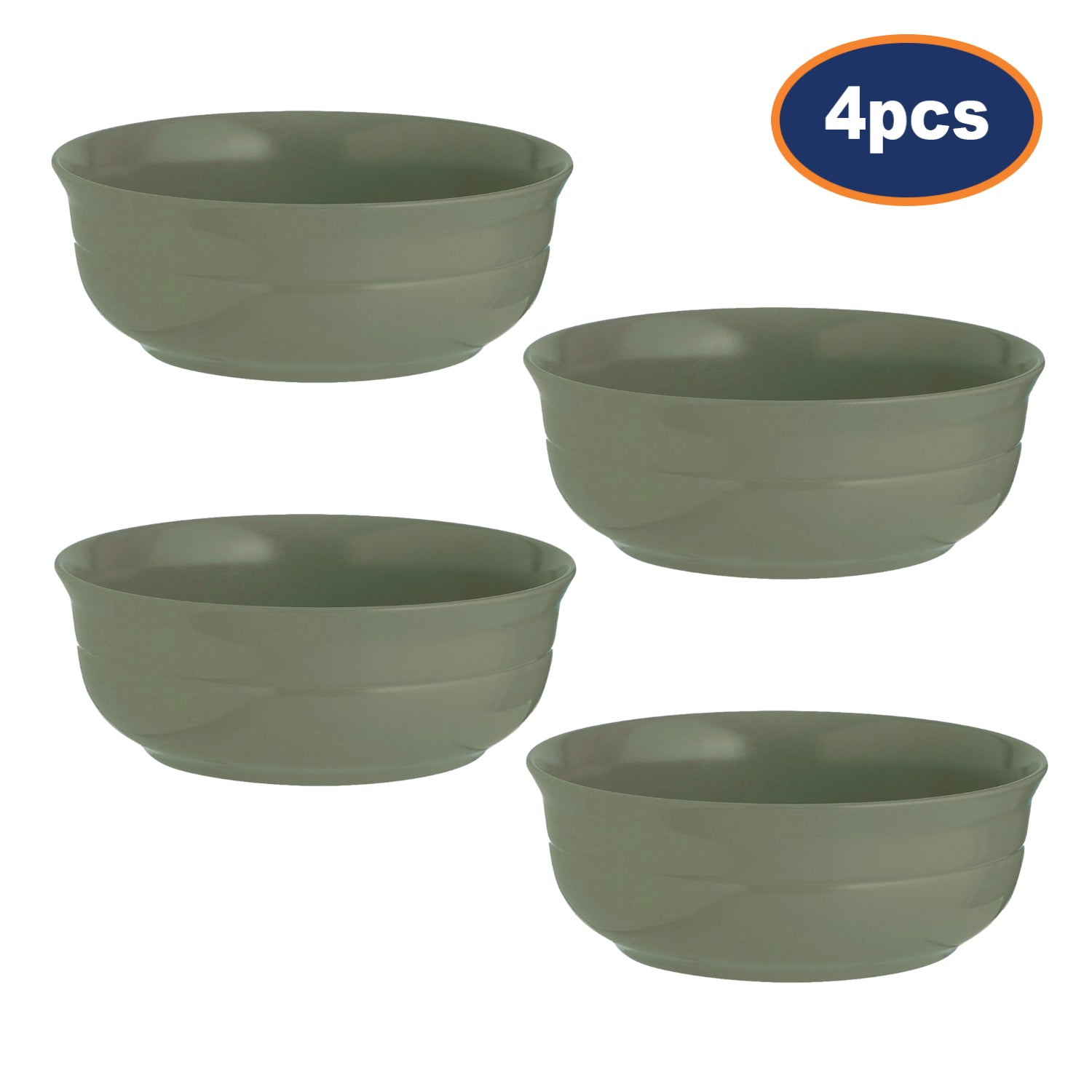 4Pcs World Foods Green Minimalist Ramen Bowl