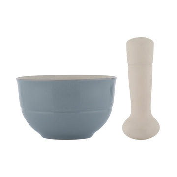 Blue Pestle & Mortar Set Stone Grinding Crushing