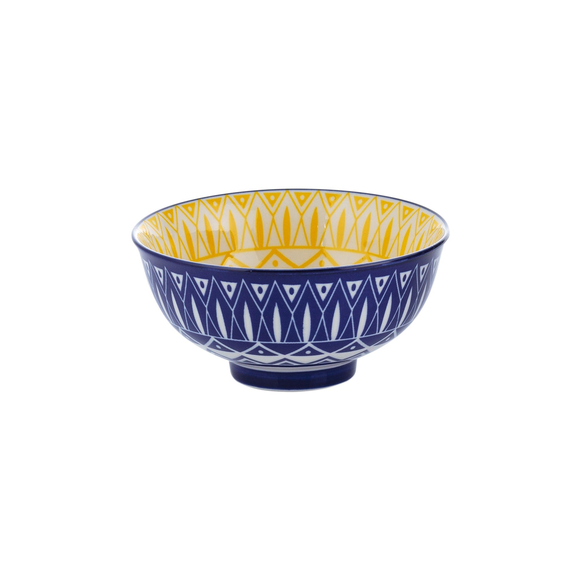 11.5cm Typhoon World Foods Ceramic Blue Yellow Food Bowl