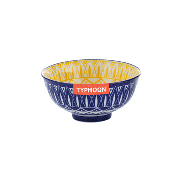 11.5cm Typhoon World Foods Ceramic Blue Yellow Food Bowl