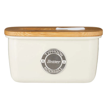 16oz Cream-coated Airtight Butter Dish & Spatula Set