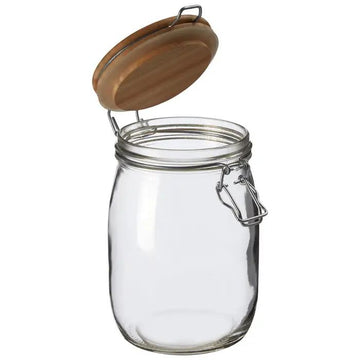 2Pcs Medium & Small Clip top Glass Jars Set