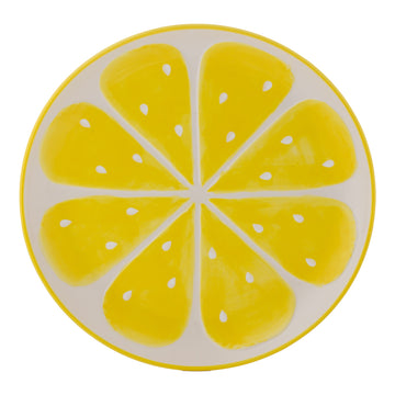 World Foods 28cm Yellow Lemon Ceramic Platter