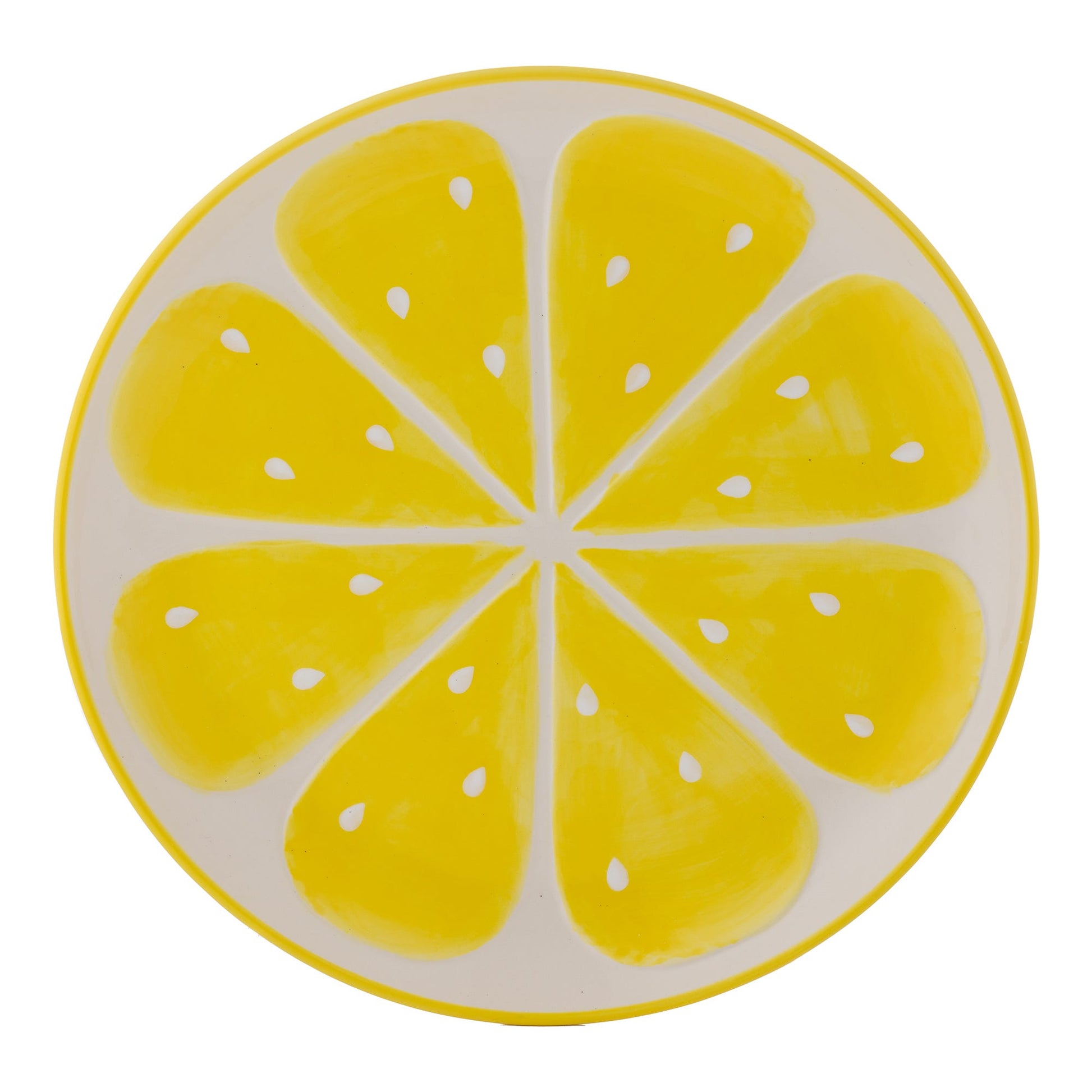 World Foods 28cm Yellow Lemon Ceramic Platter