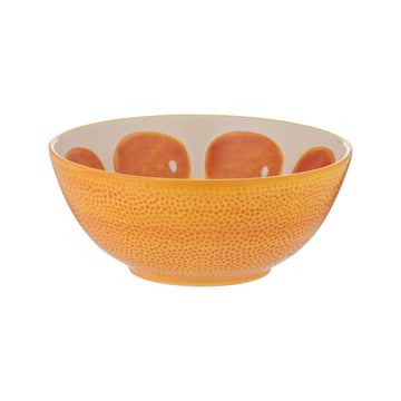 World Foods 21cm Round Ceramic Orange Bowl