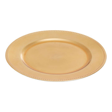 Zia Gold Finish Dotted Rim Charger Plate