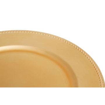 Zia Gold Finish Dotted Rim Charger Plate