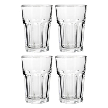 Euri Set Of 4 Luxor Clear Glass Tumblers 360ml