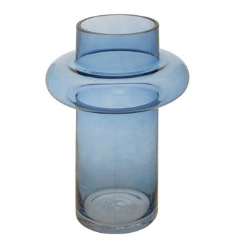 Sabrina Large Blue Glass Vase