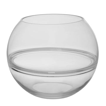 Optica Clear Glass Round Vase