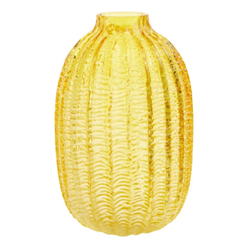 Briosa Large Yellow Glass Vase