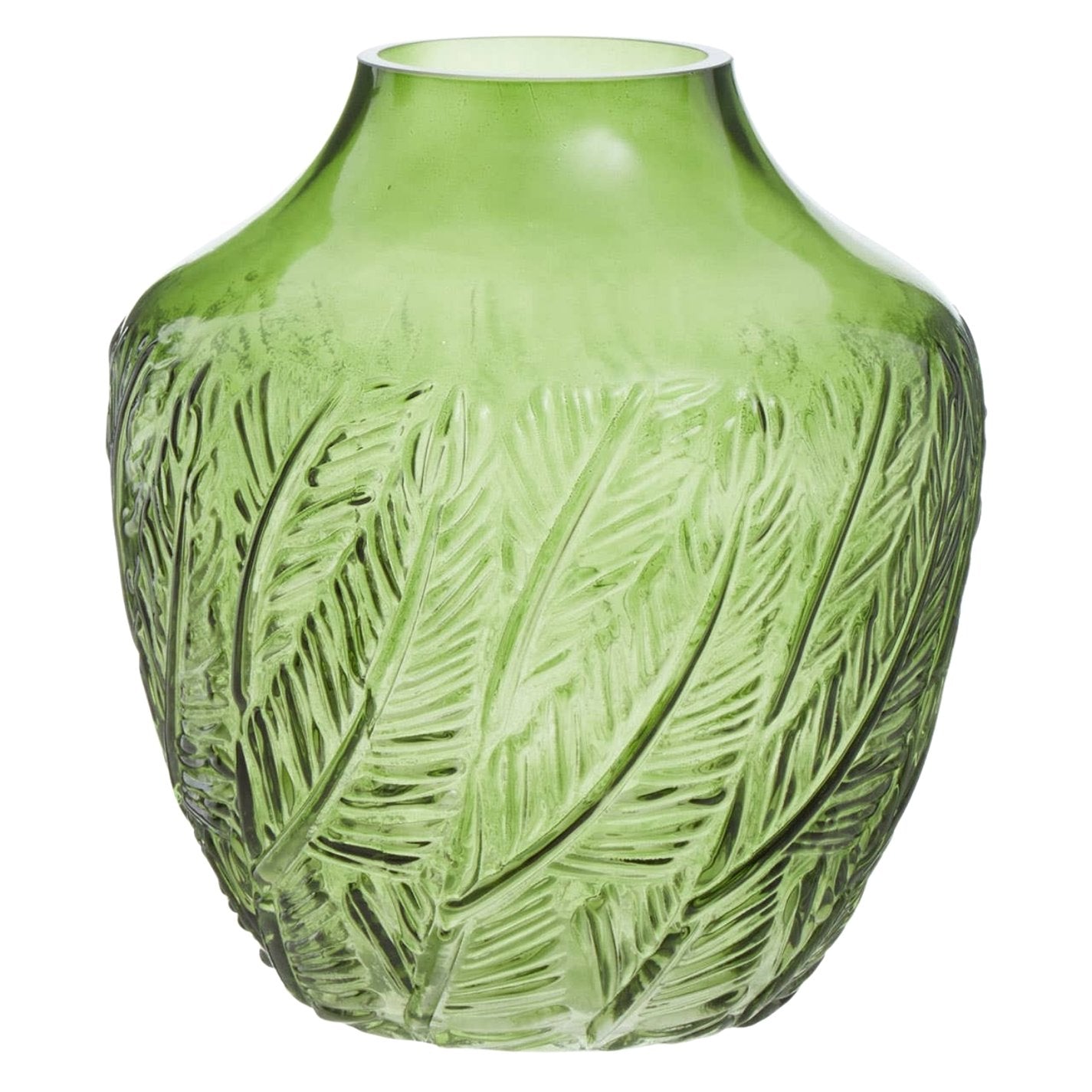 Corin Large Botanical Green Glass Vase