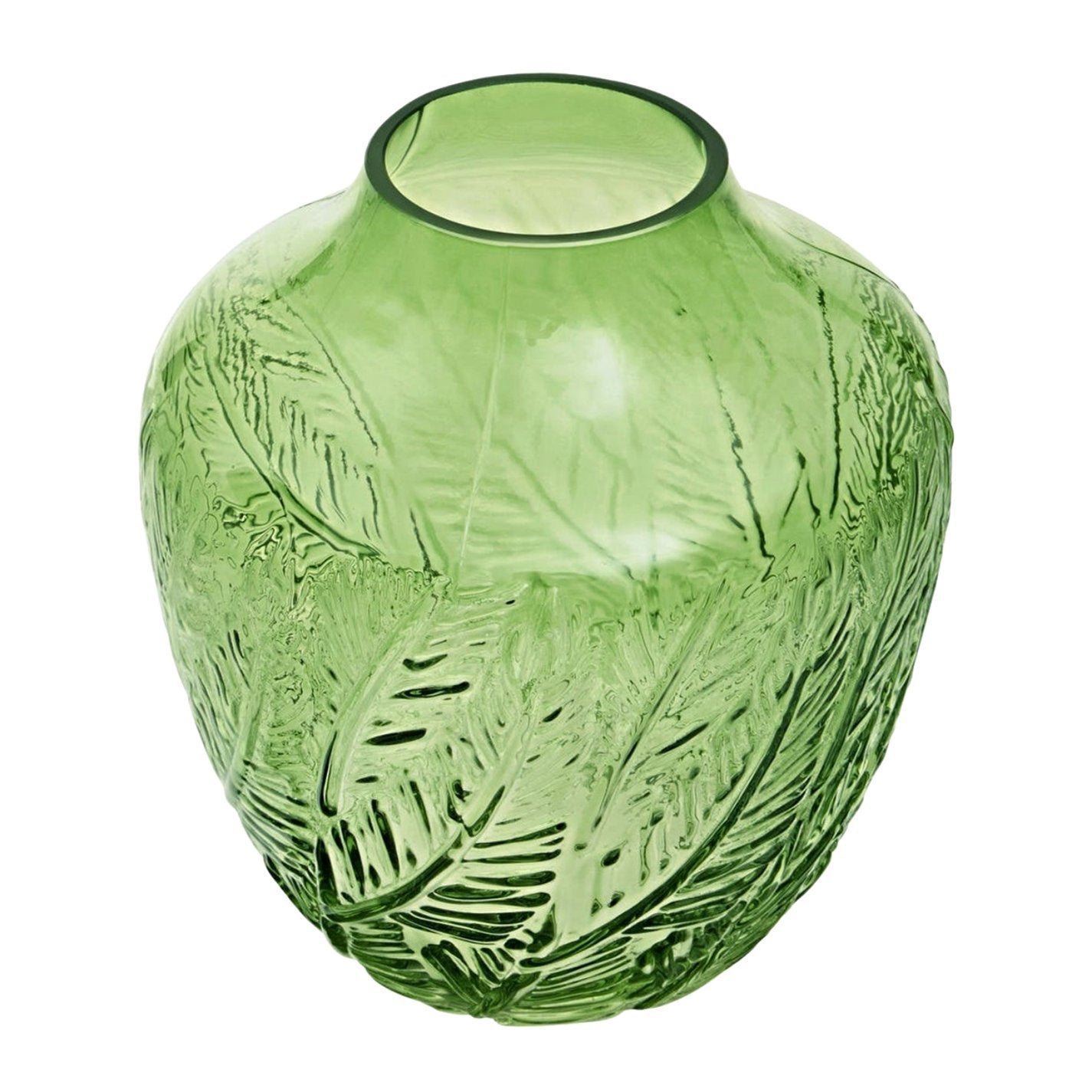 Corin Small Botanical Green Glass Vase