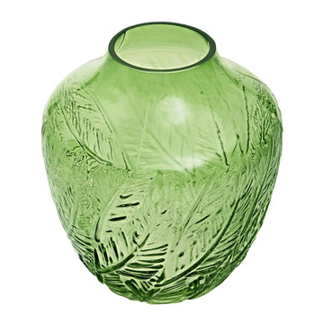 Corin Small Botanical Green Glass Vase