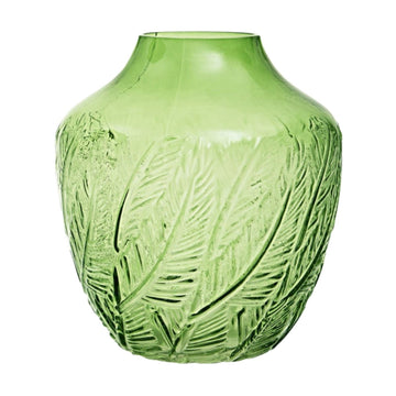 Corin Small Botanical Green Glass Vase