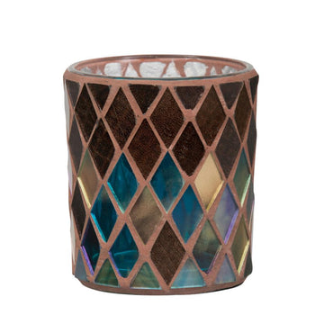 Yankee Autumn Mosaic Glass Votive Candle Holder