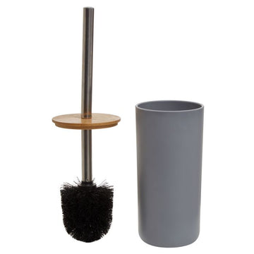 Canyon Grey Toilet Brush & Holder Sleek Bamboo