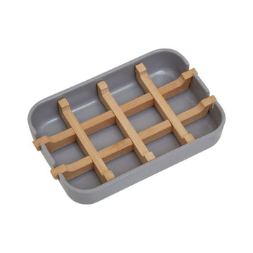 Canyon Grey Soap Dish Rectangular Bamboo