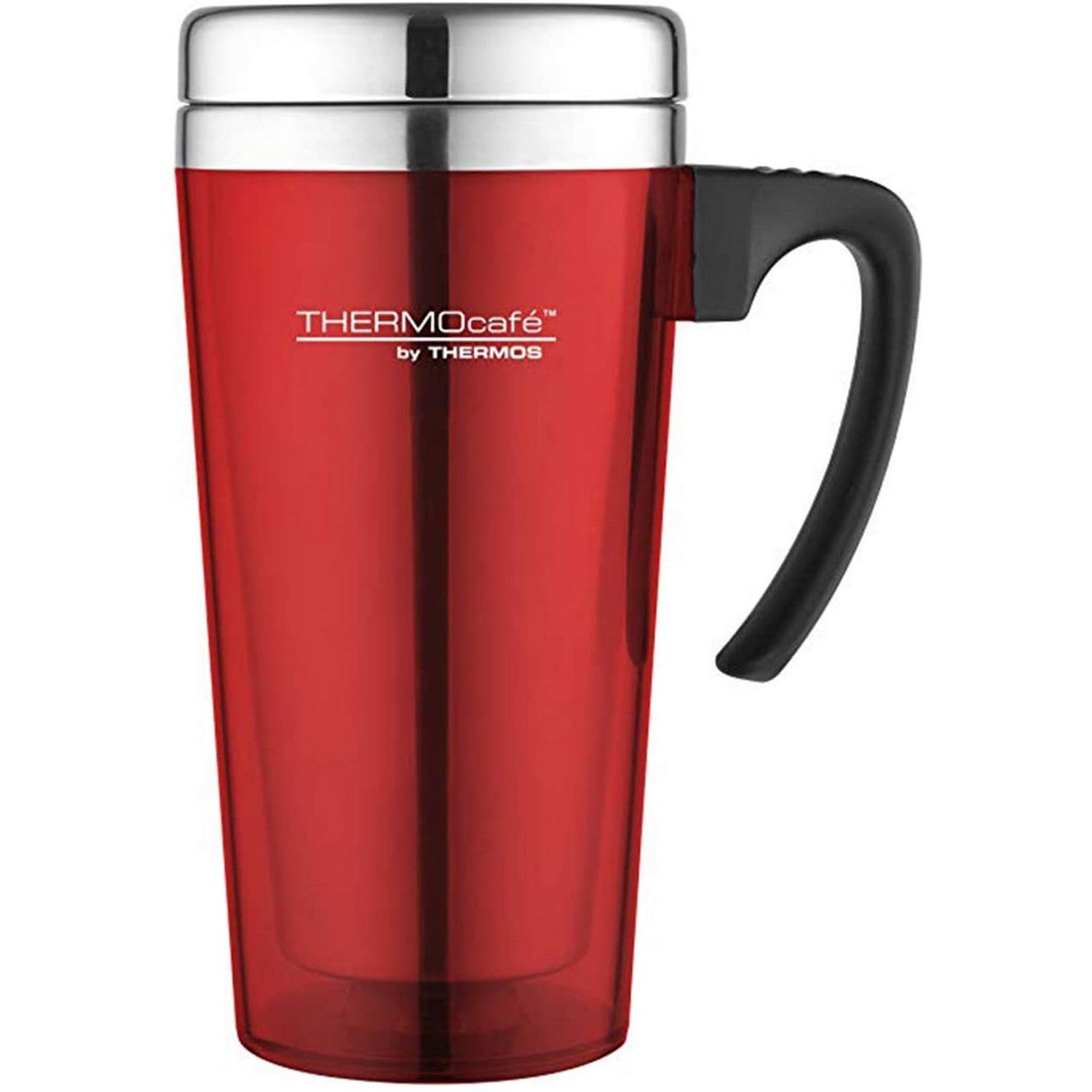 420ml Thermos Red Translucent Insulated Mug