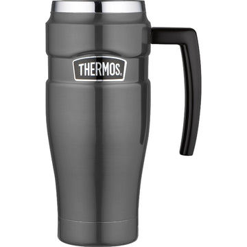 470ml Gun Metal Travel Mug Vacuume Flask with Handle