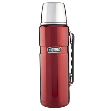 Thermos  1.2L Red Stainless Steel King Vacuum Flask